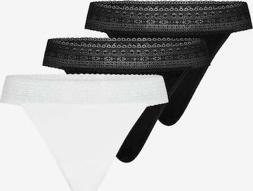 Mey Thong 'Modal Lace' in Grey: front