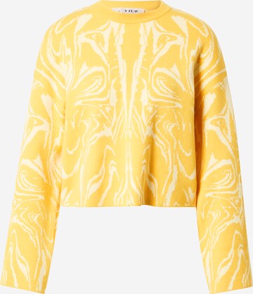 A-VIEW Sweater 'Kira' in Yellow: front