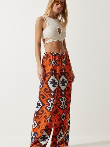 Happiness İstanbul Široke hlačnice Hlače | oranžna barva