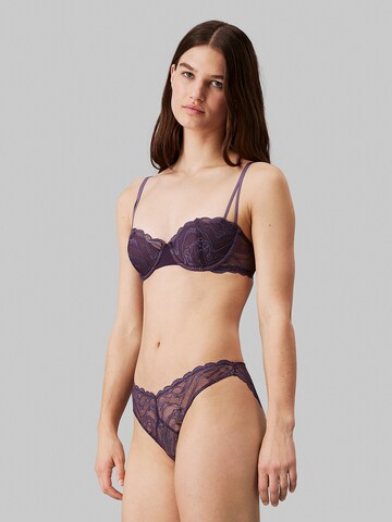 Calvin Klein Balconette Bra 'Instinct' in Purple: front