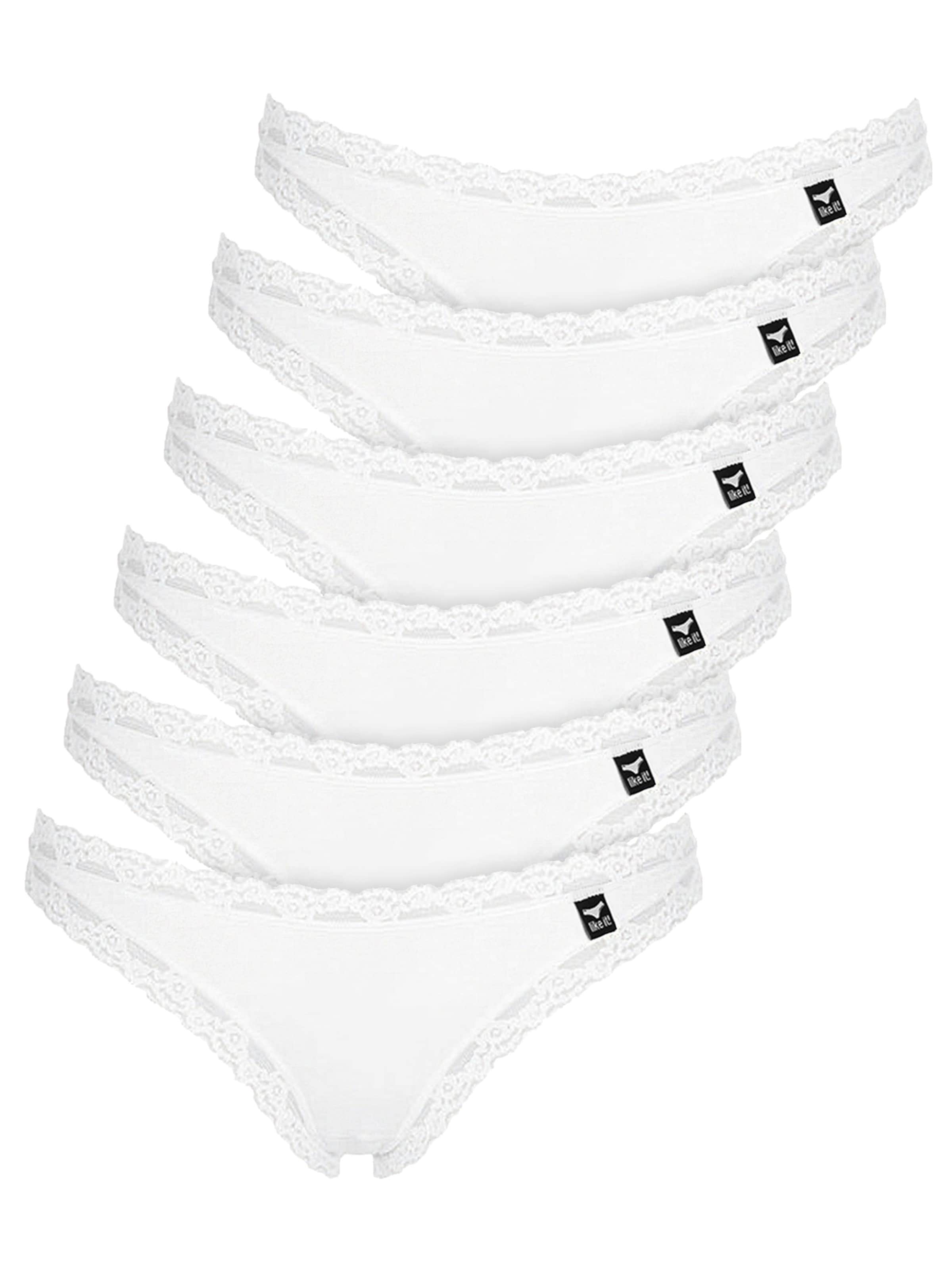 like it! Thong 'Olivia' in White: front