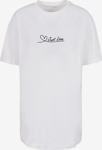 Maglietta 'Just Love' di Merchcode in bianco: frontale