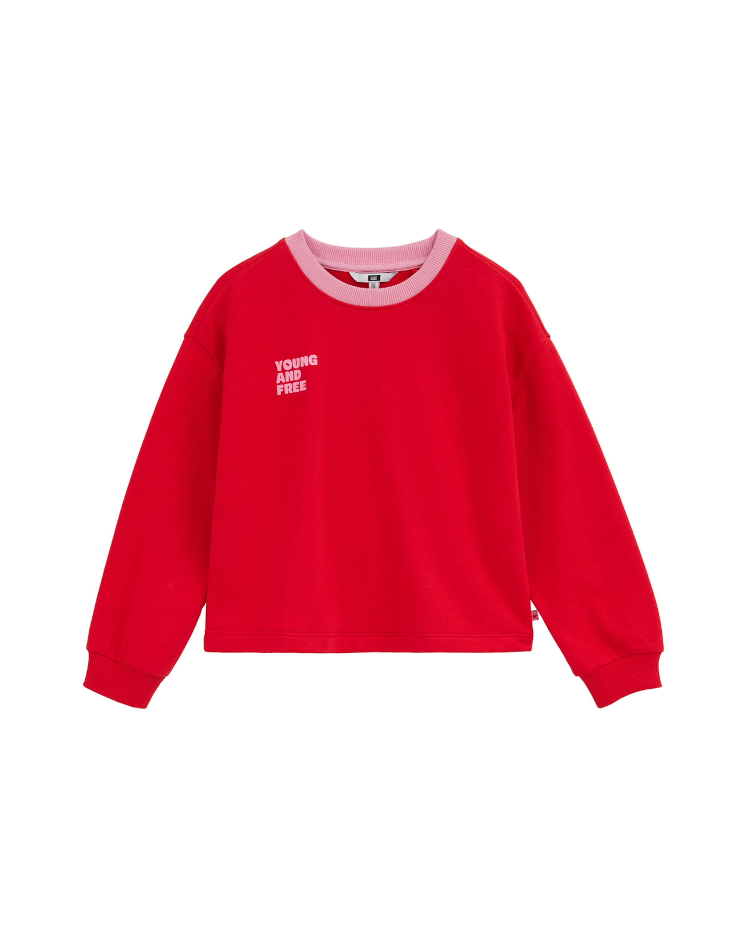 Sweat-shirt WE Fashion en rouge : devant