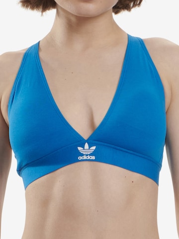 ADIDAS ORIGINALS Triangle Bra ' Unlined ' in Blue: front
