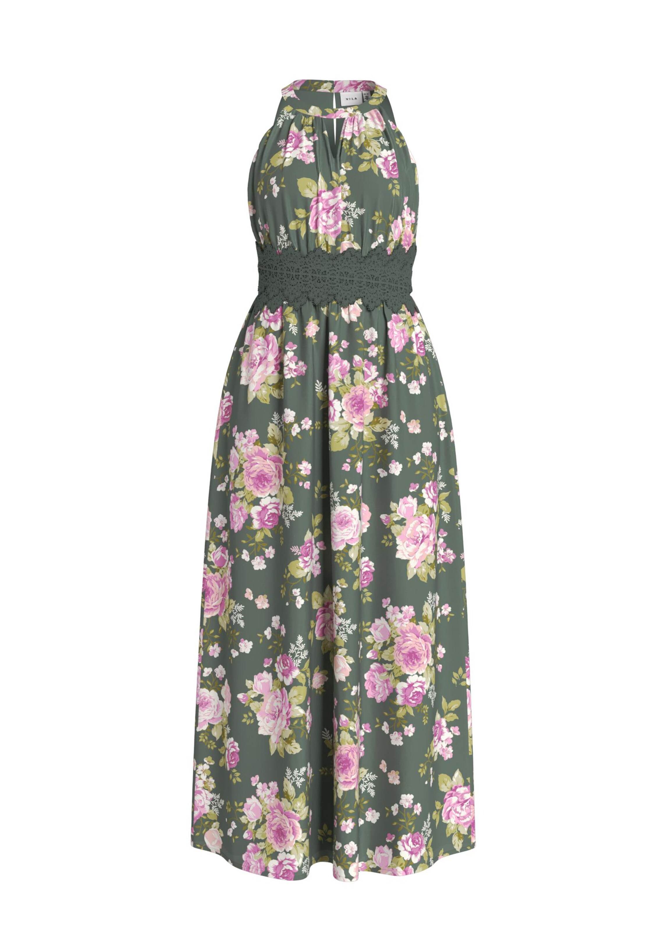 VILA Õhtukleit 'Milina', värv roheline: eest vaates