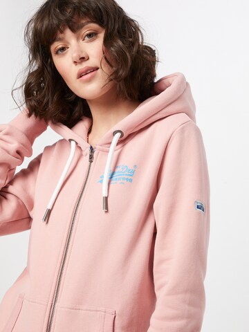 Superdry Zip-Up Hoodie in Pink