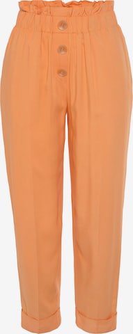 LASCANA Loosefit Bundfaltenhose in Orange: predná strana