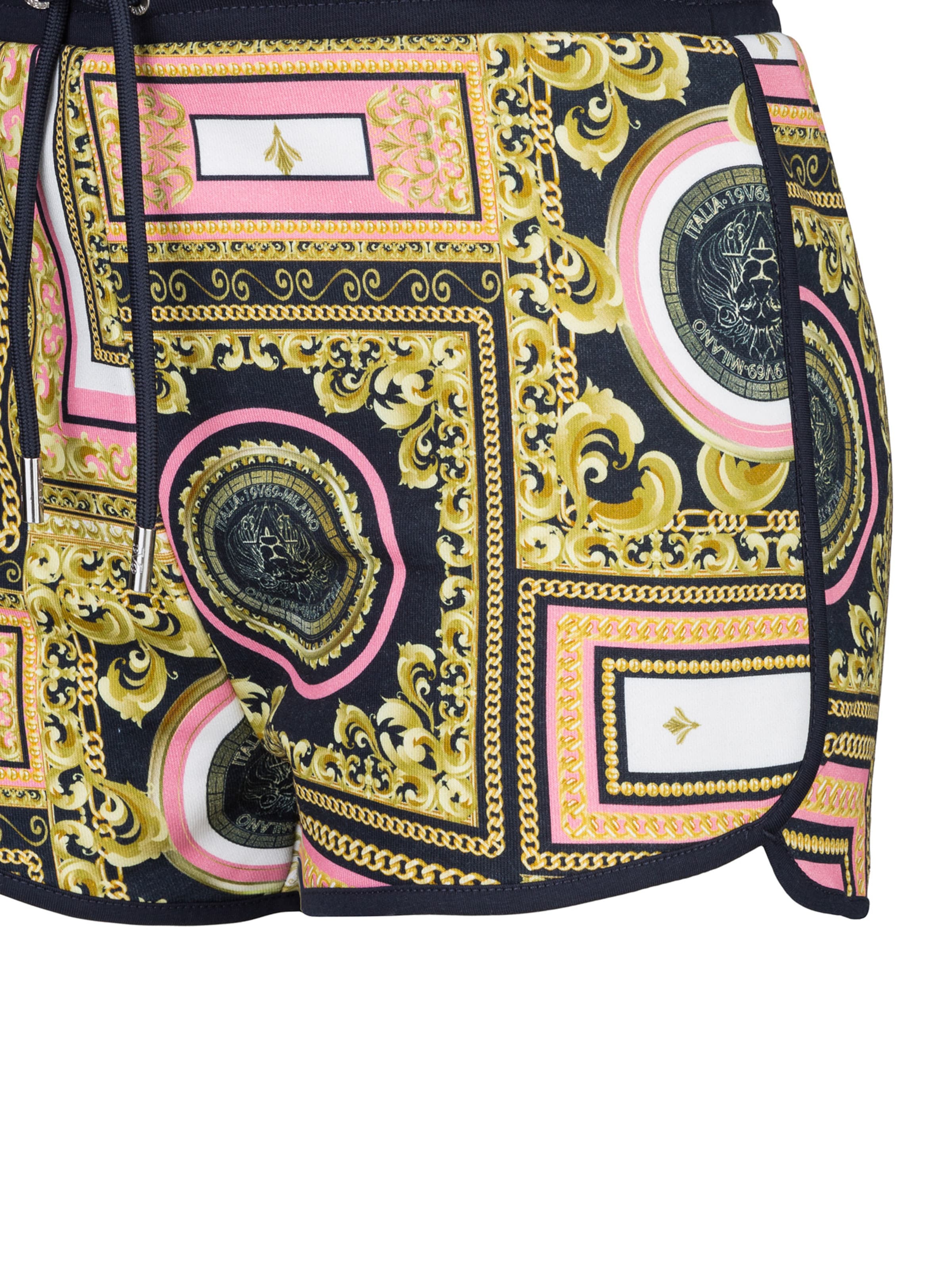 19V69 ITALIA Regular Trousers 'MADRISSA BAROQUE' in Blue