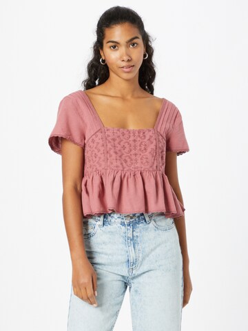 American Eagle Blouse 'LIABILITY' in Lila: voorkant