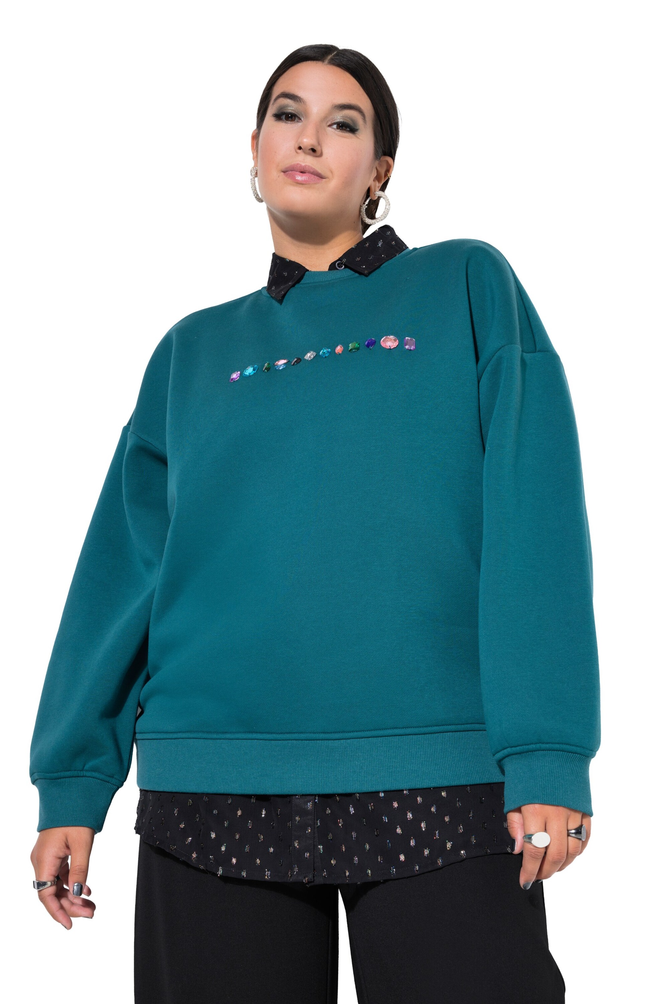 Studio Untold Sweatshirt in Green: front