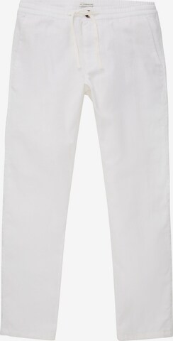 Pantalon TOM TAILOR en blanc : devant