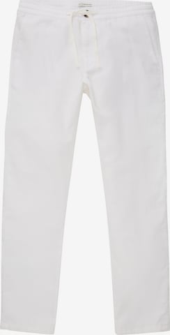 Regular Pantalon TOM TAILOR en blanc : devant