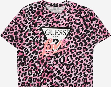 GUESS - Camiseta en rosa: frente