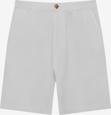 Loosefit Pantalon chino Pull&Bear en blanc : devant