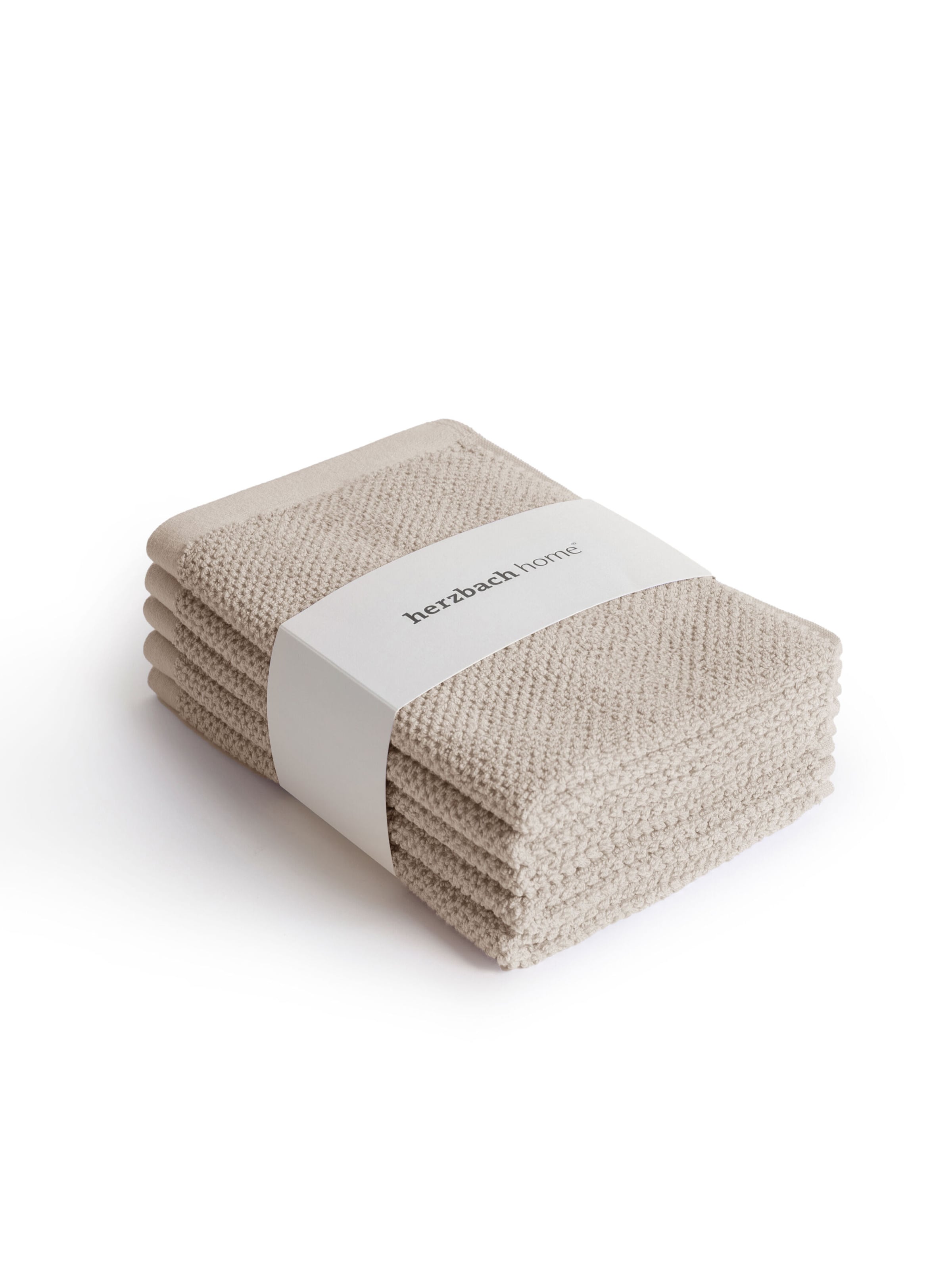 Herzbach home Towel in Beige: front