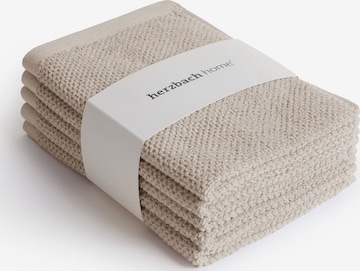 Serviette Herzbach home en beige : devant