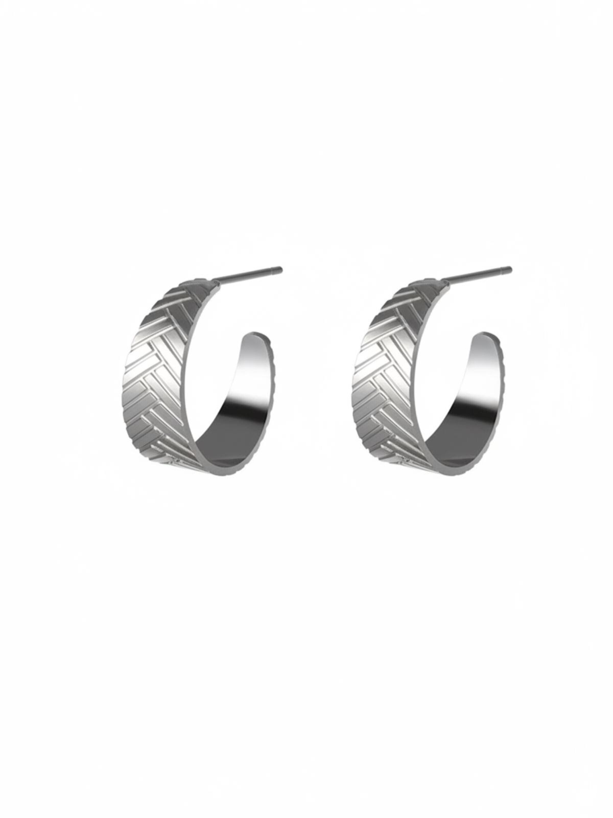 Cala Rose Earrings 'STELLA' in Silver: front