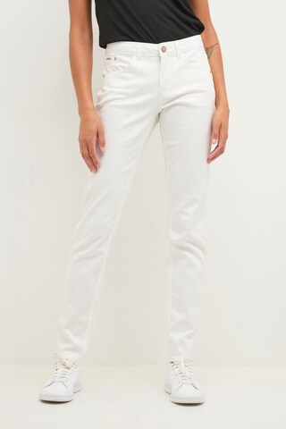 Cream Slim fit Jeans 'Lotte' in White: front