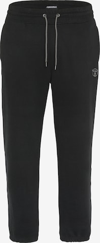 CHIEMSEE Tapered Pants in Black: front