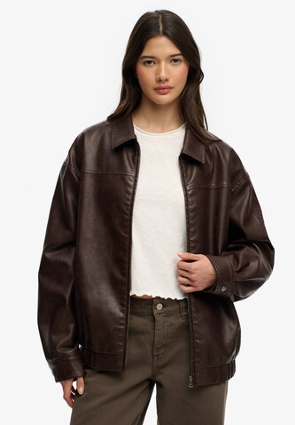 Veste mi-saison Superdry & Co en marron : devant