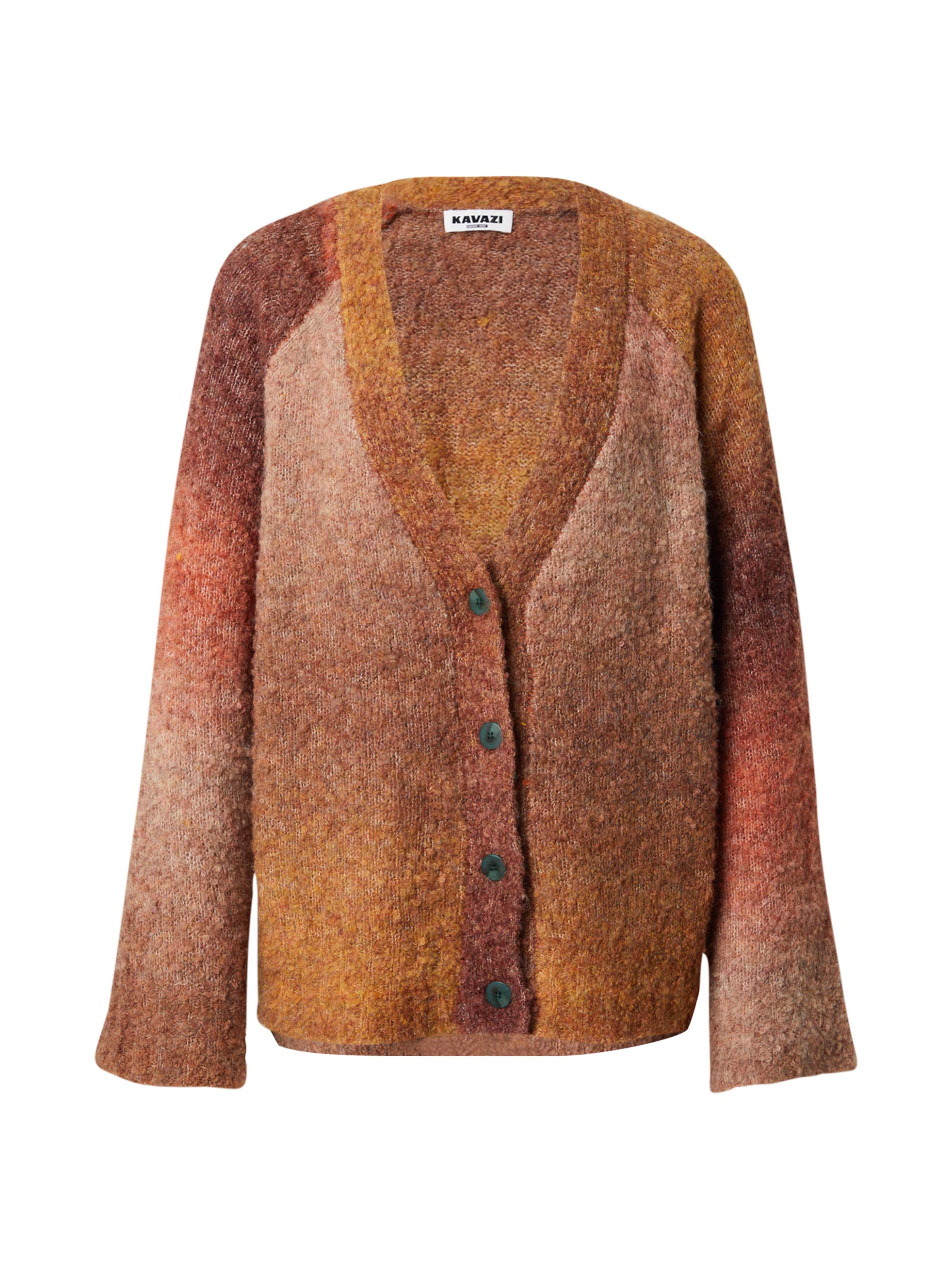 KAVAZI Вязаная кофта 'Hazel' в Коричневый: спереди
