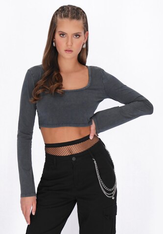 T-shirt myMo ROCKS en gris : devant