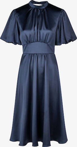 Robe de cocktail KLEO en bleu : devant