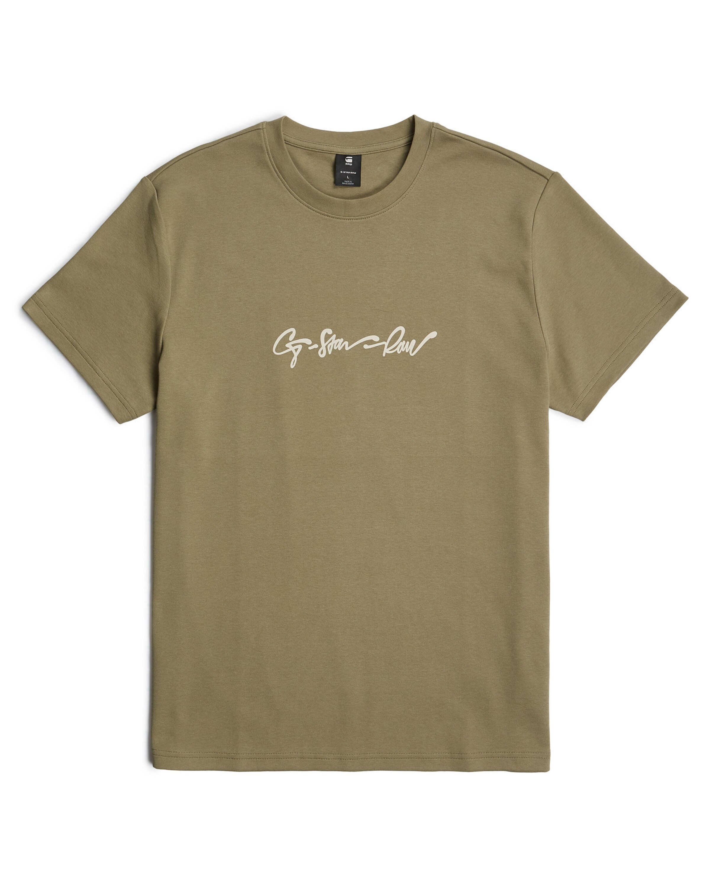 G-STAR Shirt 'G-script' in Groen: voorkant