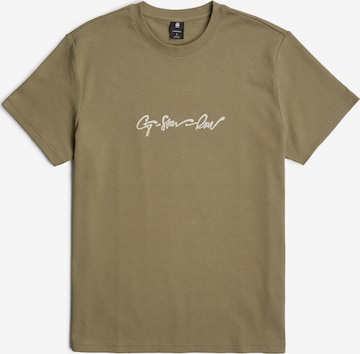 T-Shirt 'G-script' G-STAR en vert : devant