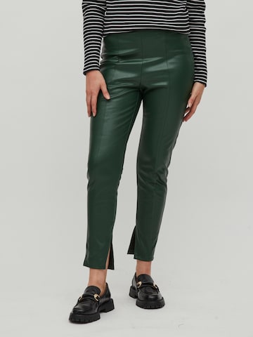 VILA Skinny Pants 'DAGMAR' in Green: front