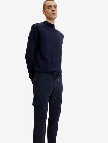 TOM TAILOR Tapered Cargo Pants in Blue