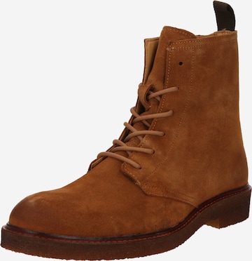Bianco Lace-Up Boots 'BIAERIK' in Brown: front