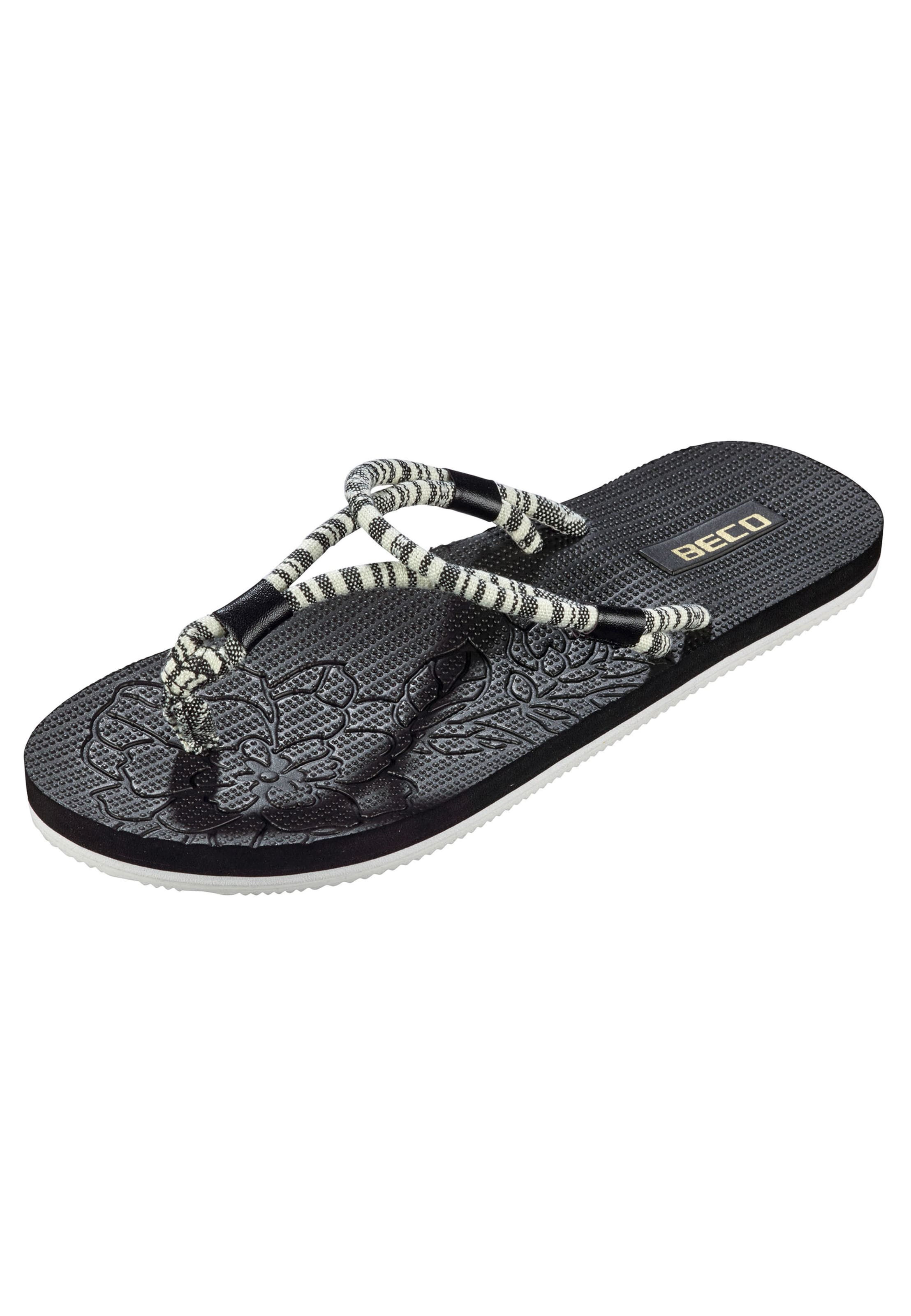 BECO the world of aquasports Zehentrenner 'BECO IBIZA' in Schwarz: Vorderseite