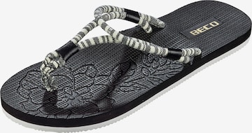 BECO the world of aquasports T-Bar Sandals 'BECO IBIZA' in Black