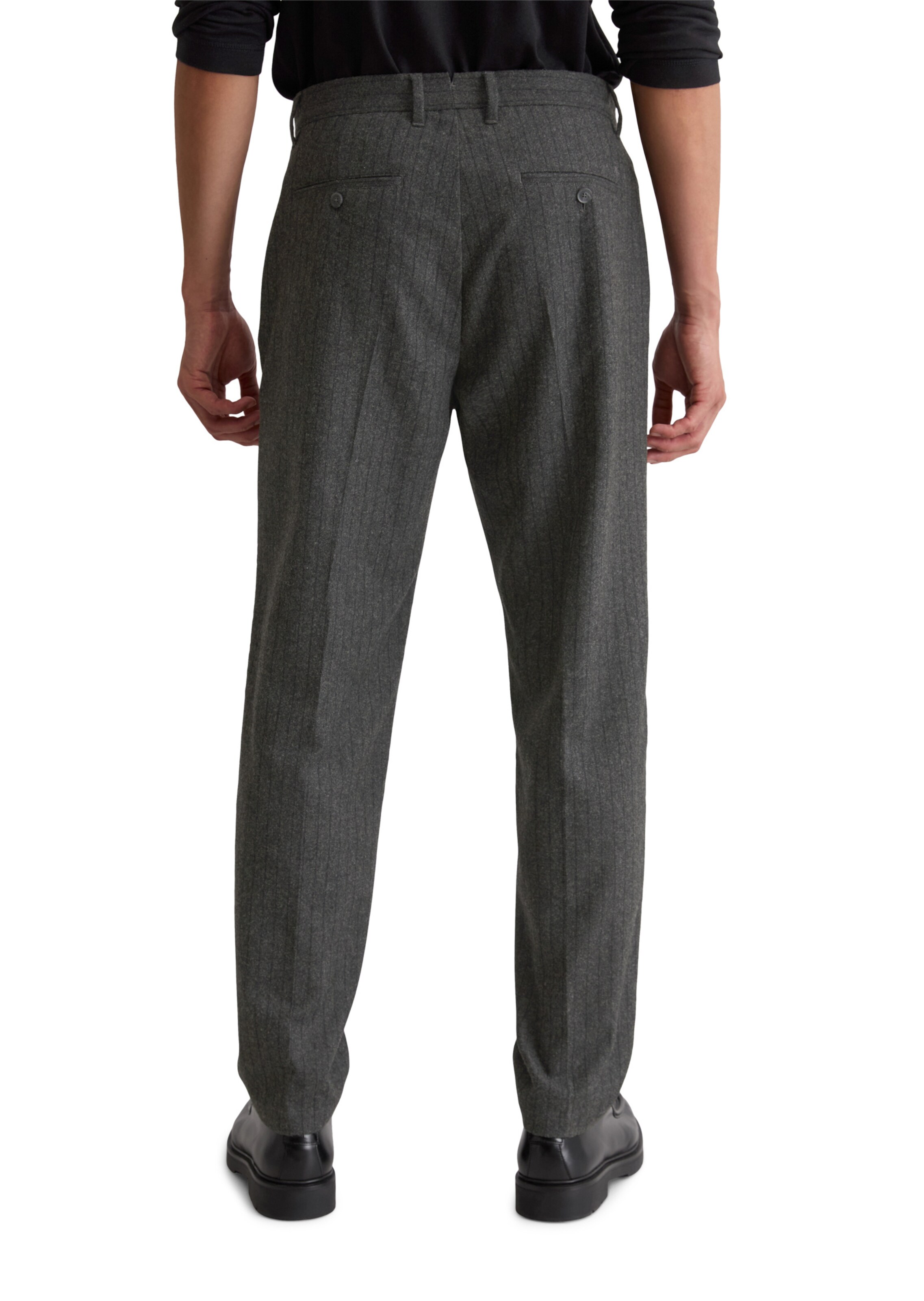 Marc O'Polo Loosefit Hose 'Belsbo ' in Schwarz