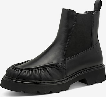 Tamaris - Botas Chelsea en negro: frente