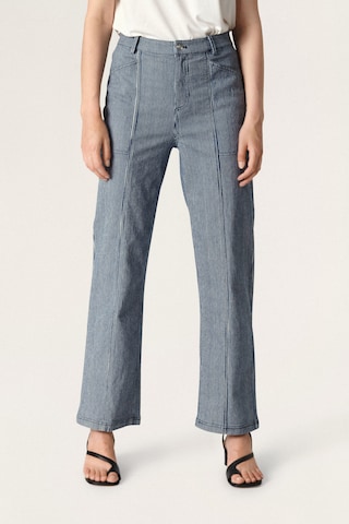 SOAKED IN LUXURY Loosefit Pantalon 'Swan' in Blauw: voorkant