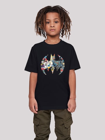 F4NT4STIC Shirt 'Batman Comic Book Logo' in Zwart: voorkant