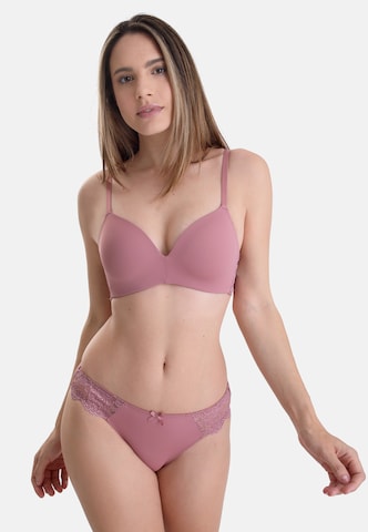 sassa T-shirt Bra 'CLASSIC LACE' in Pink: front