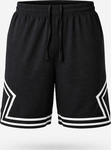 PANTONECLO Boardshorts 'Pantoneclo Men’s Gym Shorts with Side Gaset' in Zwart: voorkant