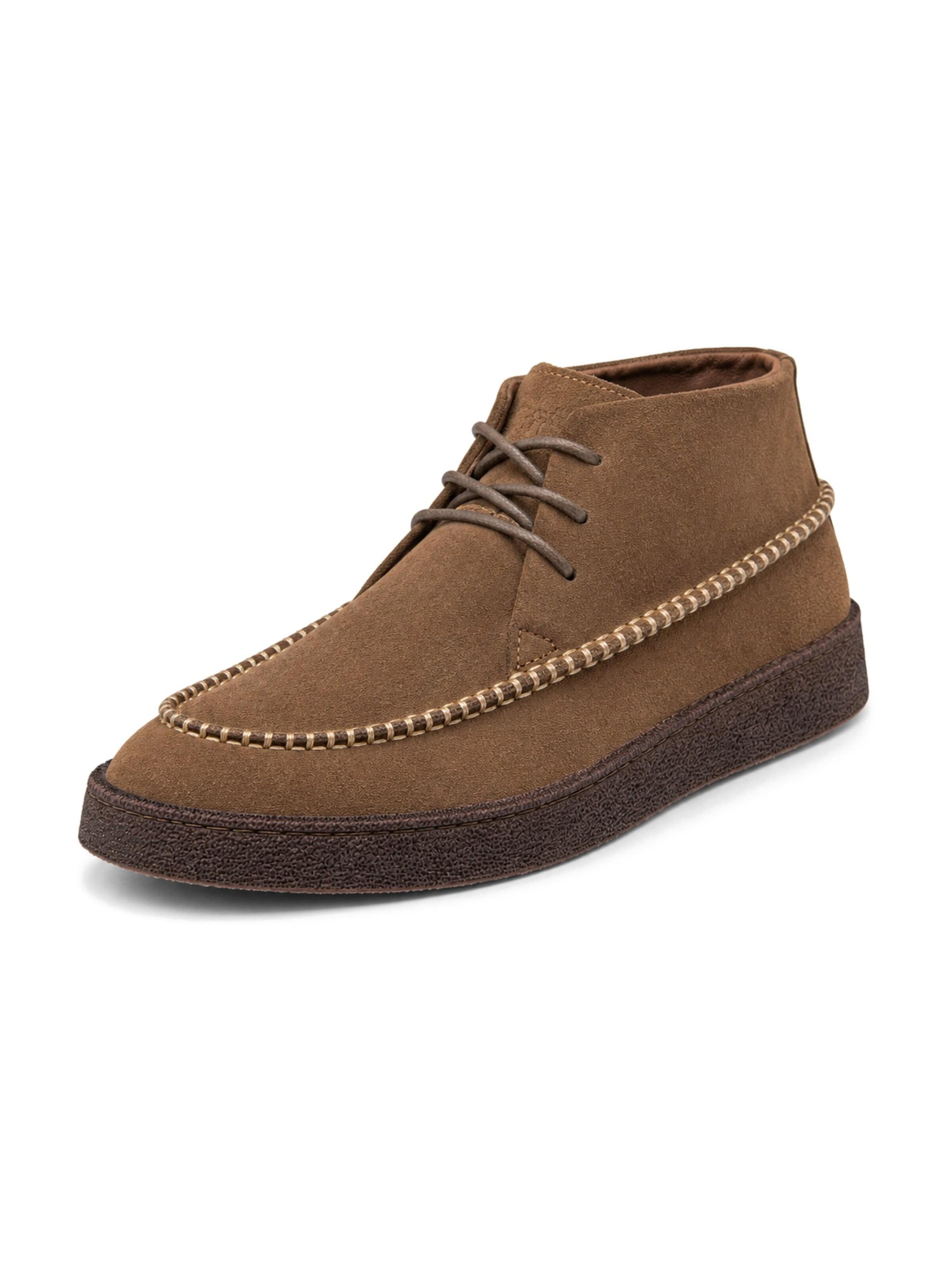 Ombre - Botas con cordones en beige: frente