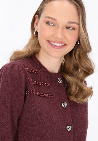 MYMO Knit cardigan in Red