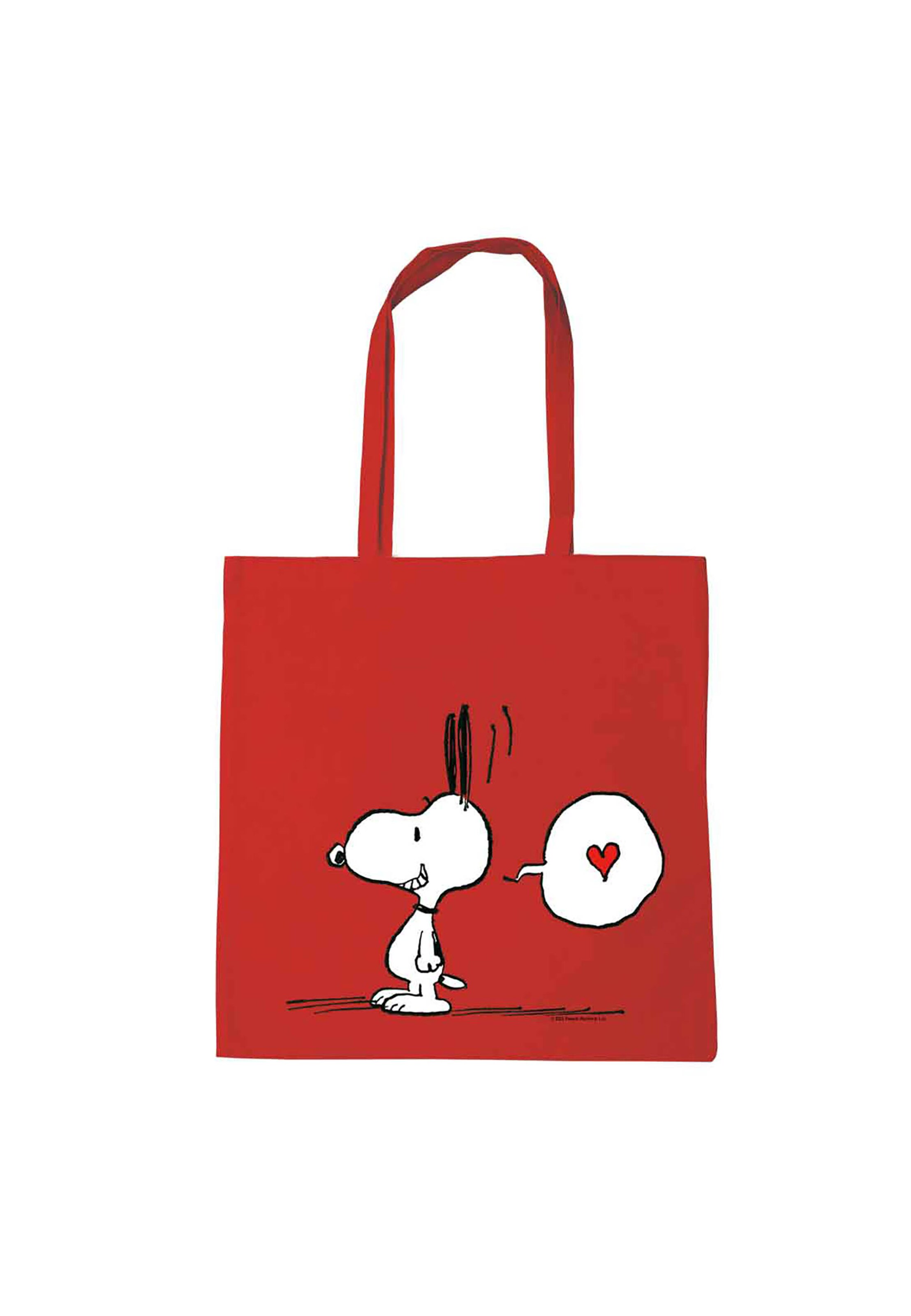 LOGOSHIRT Shopper 'Peanuts - Snoopy in Love' in Red: front