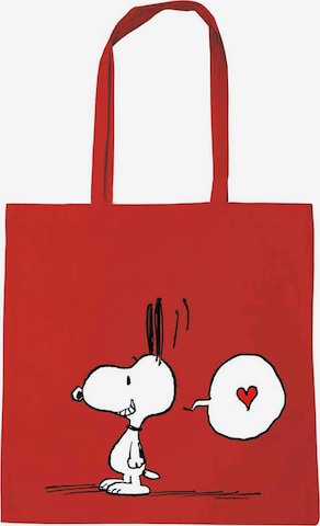 LOGOSHIRT Shopper 'Peanuts - Snoopy in Love' in Red: front
