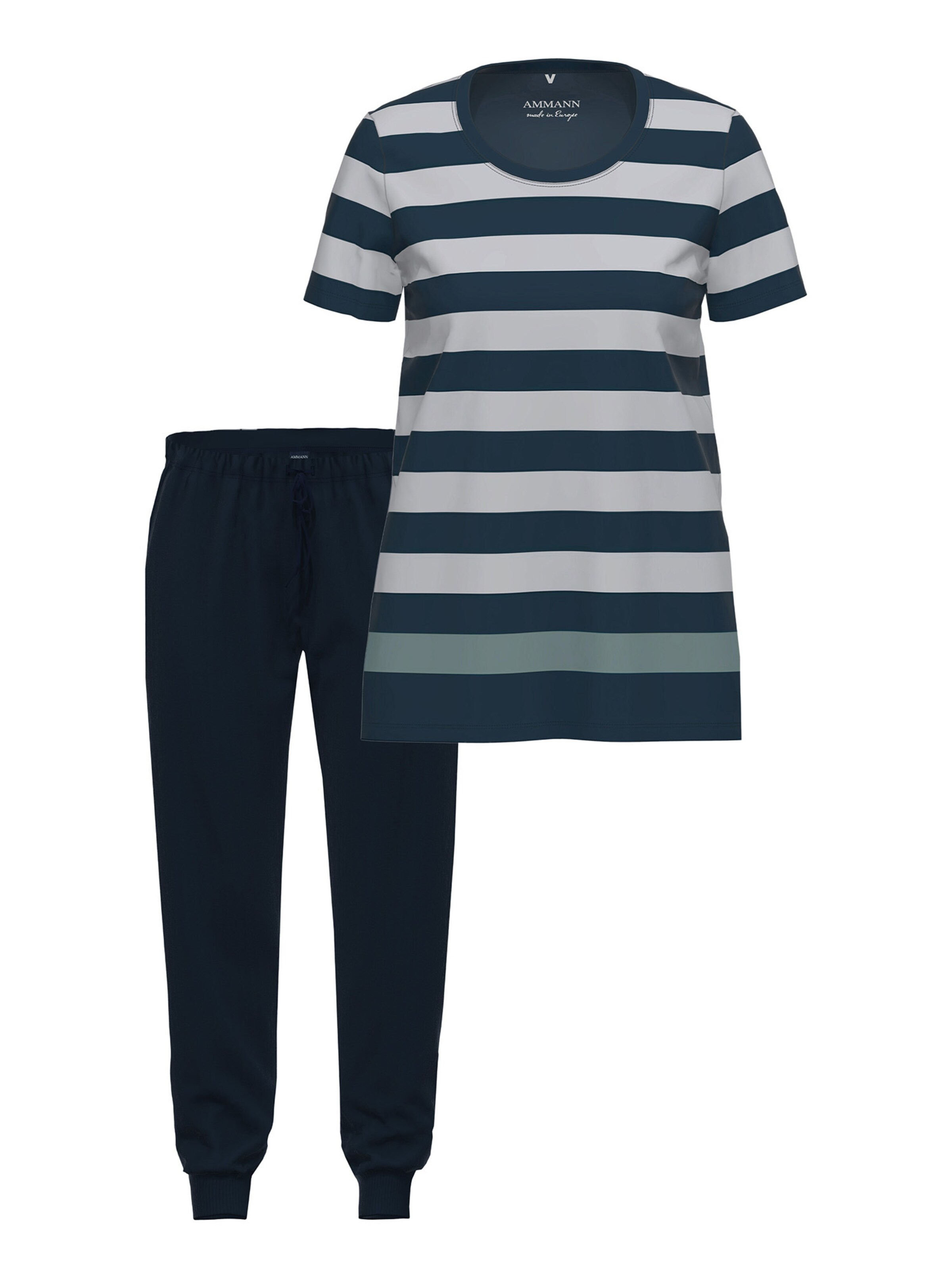 Ammann Pajama 'Night & Home' in Blue: front