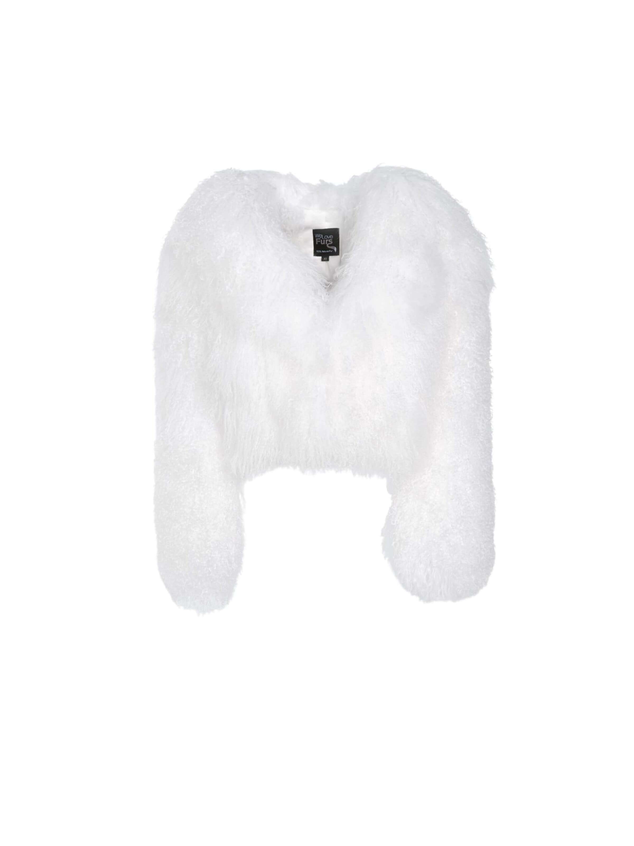 WeLoveFurs Winterjacke 'Weiße Tibetlamm Jacke CHLOÈ'‌‌‌‌‌‌‌‌‌ in Weiß: Vorderseite