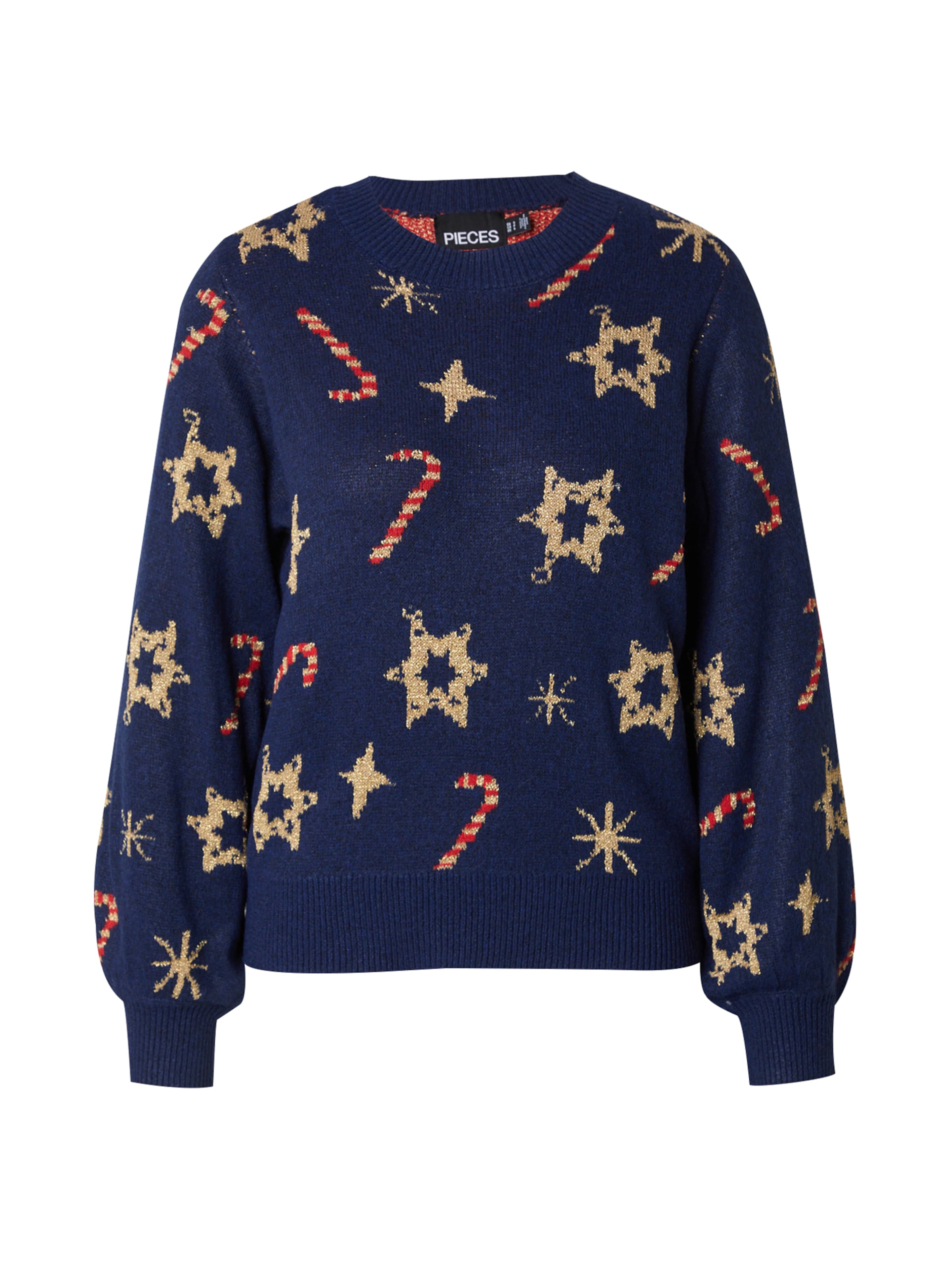 PIECES Pulóver 'PCSUGAR' - kék: elől