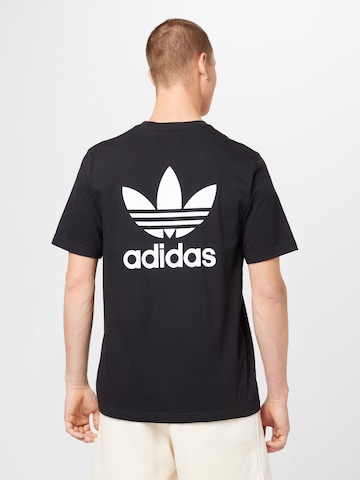 ADIDAS ORIGINALS T-Shirt 'Adicolor Classics Back+Front Trefoil' in Schwarz