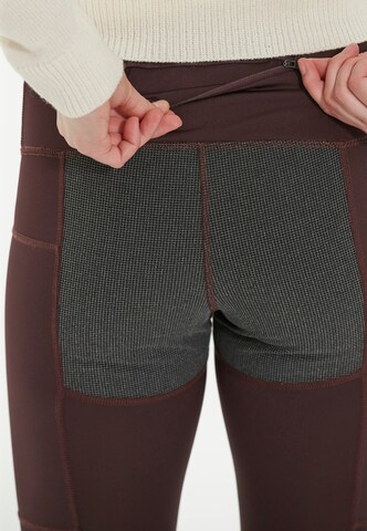 Whistler Regular Workout Pants 'Millie' in Brown