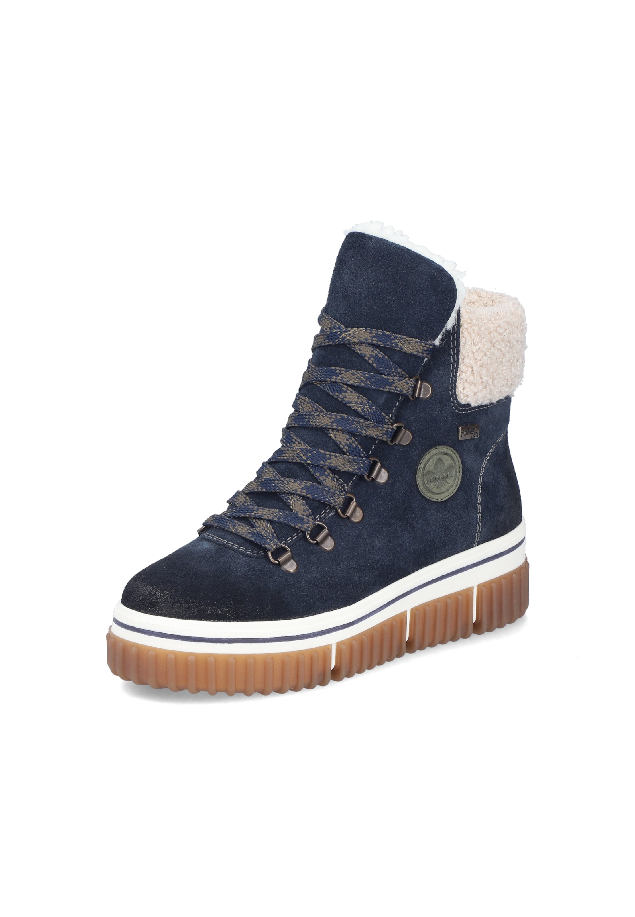 Bottines à lacets ' Y6347 ' Rieker en bleu : devant
